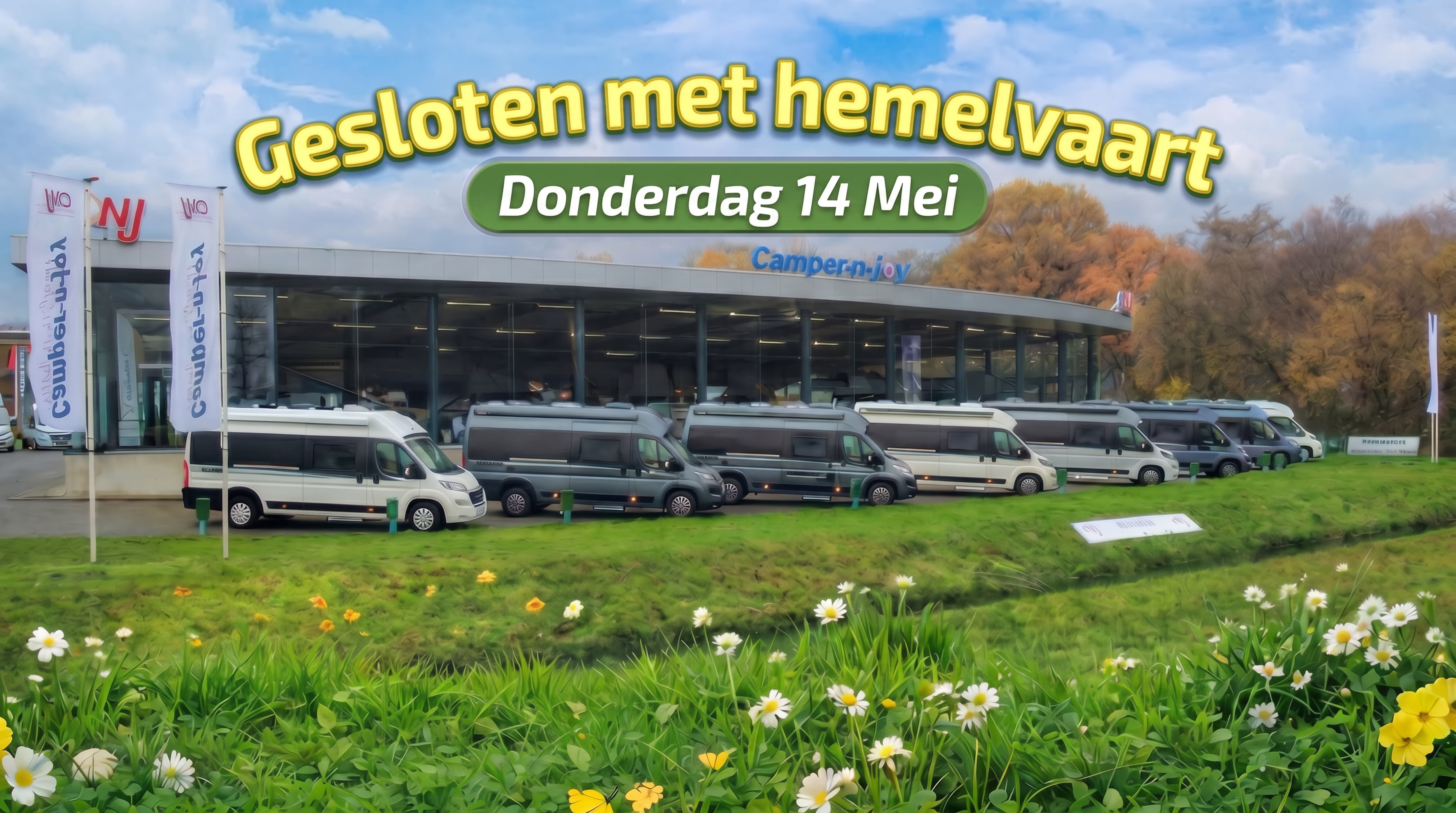 Gesloten met Hemelvaart - Donderdag 14 Mei